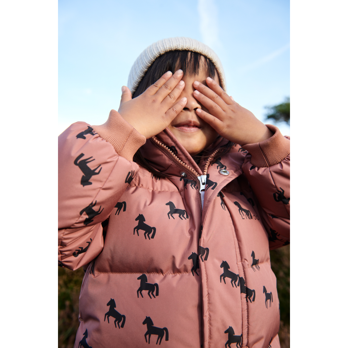 Liewood Palle Puffer-Jacke - Horses / Dark rosetta - Jacke