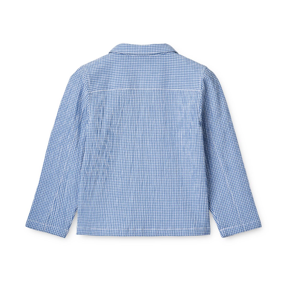 Liewood Kory Seersucker-Hemdjacke mit Karos - Y/D Check Riverside / Crisp white - Obershirt