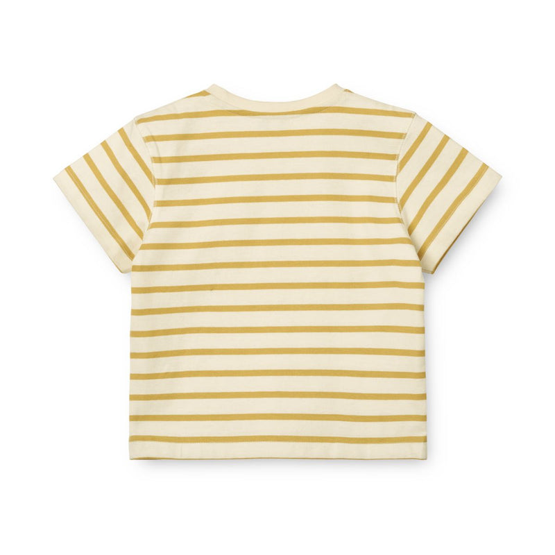 Liewood T-Shirt aus Baumwolle mit Streifen - Y/D Stripe Creme de la creme / Crispy corn - T-shirt