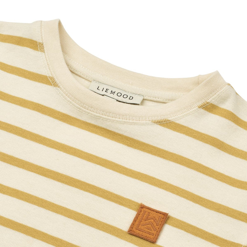 Liewood T-Shirt aus Baumwolle mit Streifen - Y/D Stripe Creme de la creme / Crispy corn - T-shirt