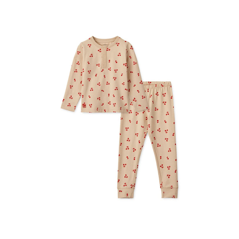Liewood Wilhelm Pyjama-Set - Cherries / Apple blossom - Pyjama-Set