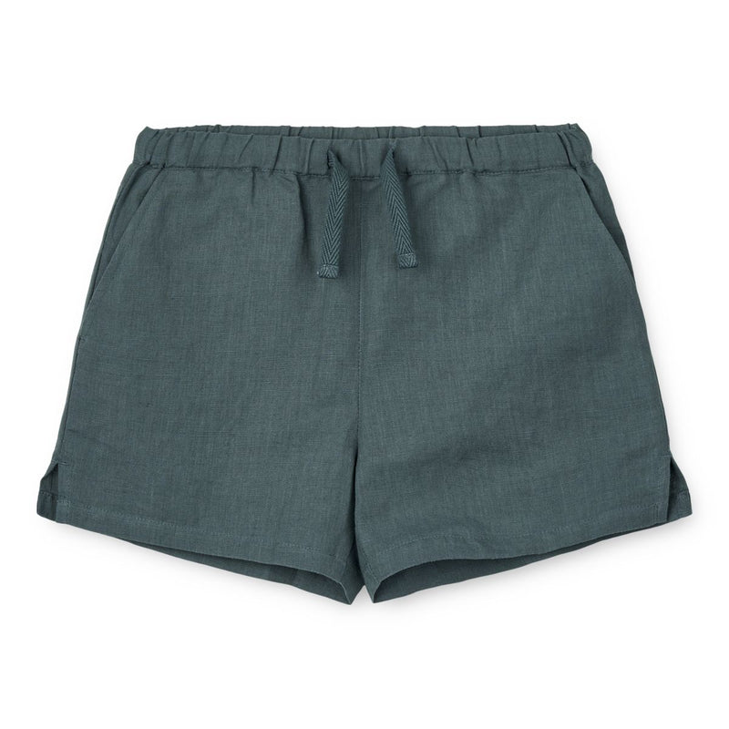 Liewood Tage Shorts aus Baumwolle und Leinen - Whale blue - Shorts
