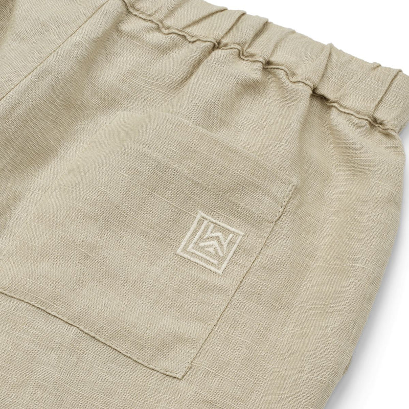 Liewood Tage Shorts aus Baumwolle und Leinen - Mist - Shorts