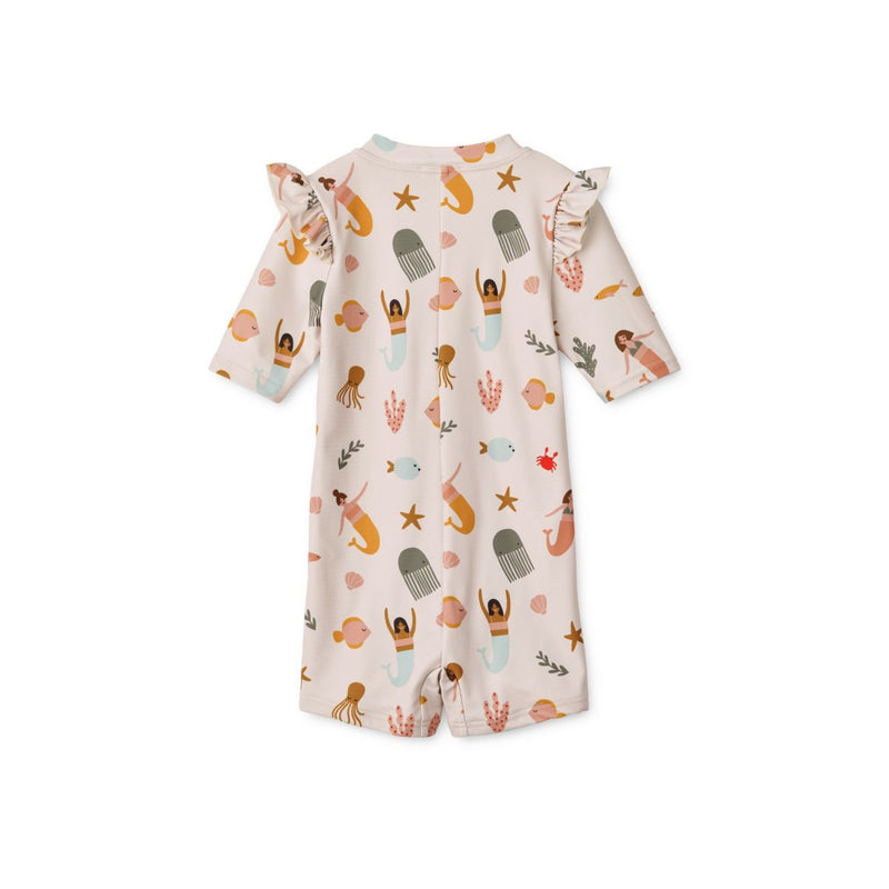 Liewood Amel Badeanzug mit Print in Jumpsuit-Passform - Mermaids / Sandy - Badeanzug