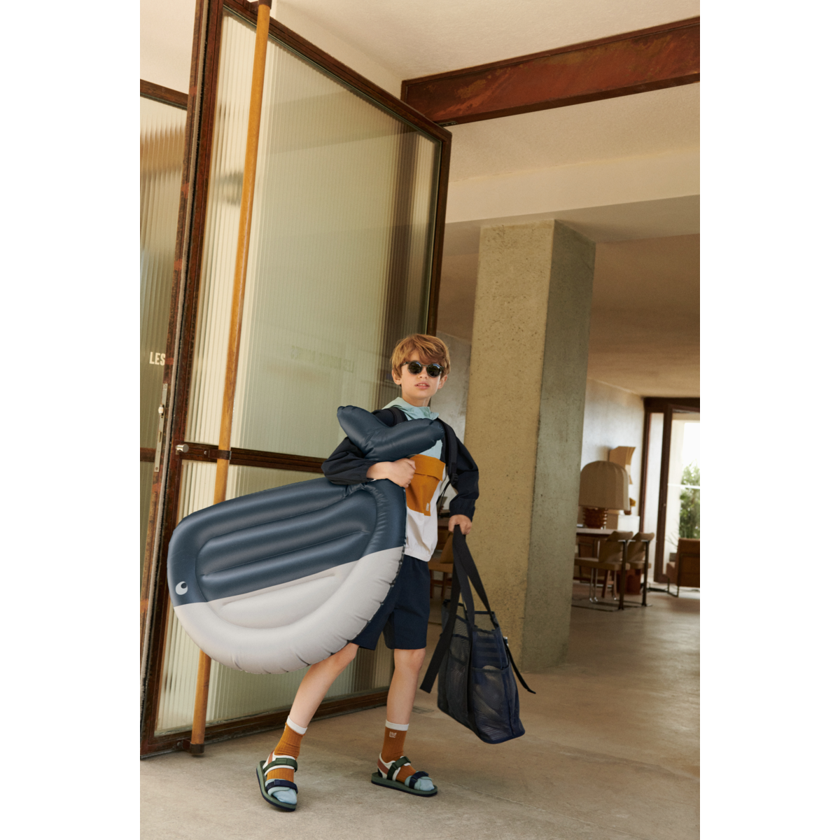 Liewood Adalyn Schwimmhilfe in Walform - Whale blue - Badezimmerspielzeug