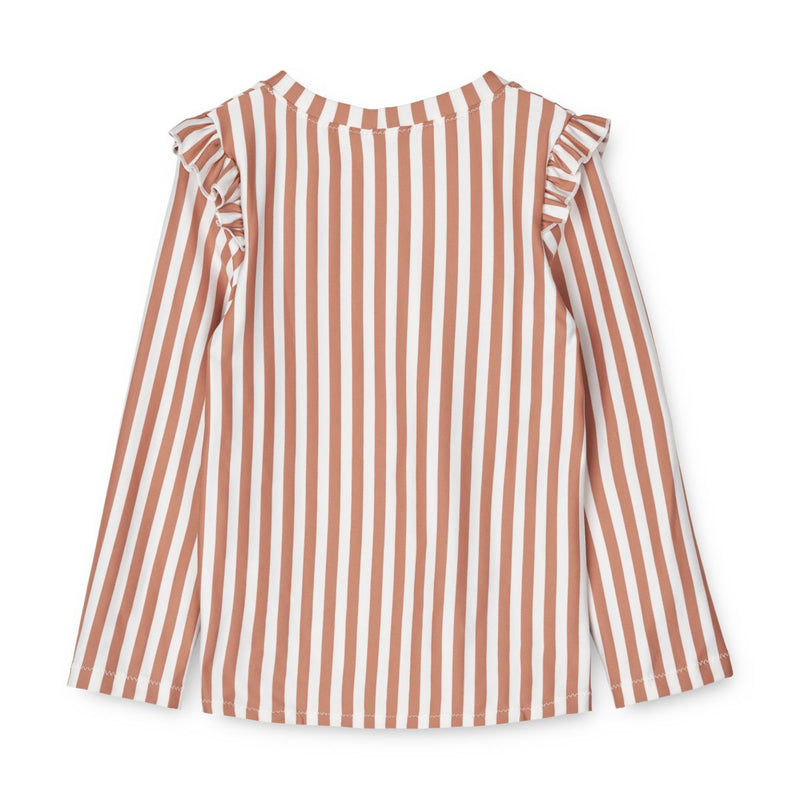 Liewood Tenley Schwimm-T-Shirt - Y/D Stripe: Tuscany rose / Creme de la creme - Schwimm-T-Shirt