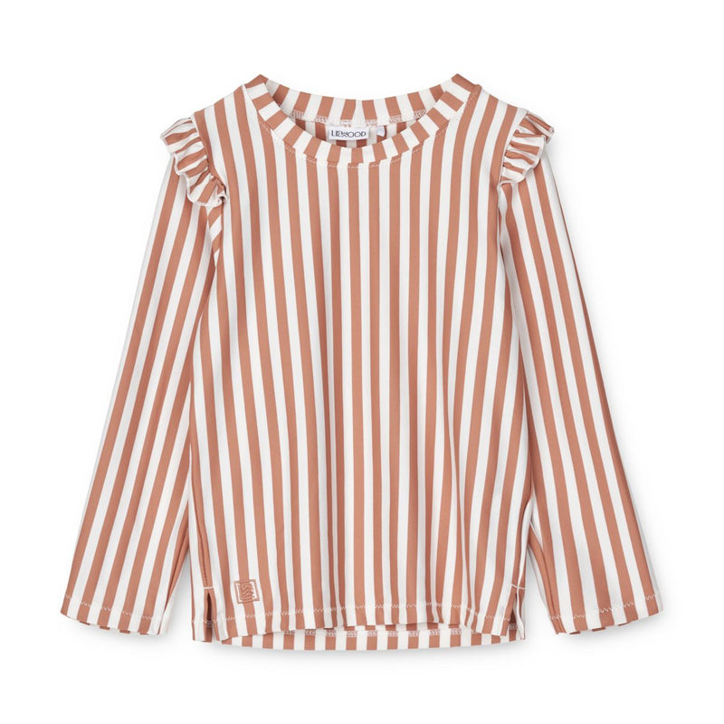 Liewood Tenley Schwimm-T-Shirt - Y/D Stripe: Tuscany rose / Creme de la creme - Schwimm-T-Shirt