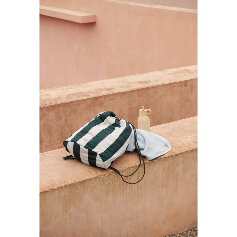 Liewood Samar Turnbeutel - Stripe: Hunter green / sandy - Turnbeutel