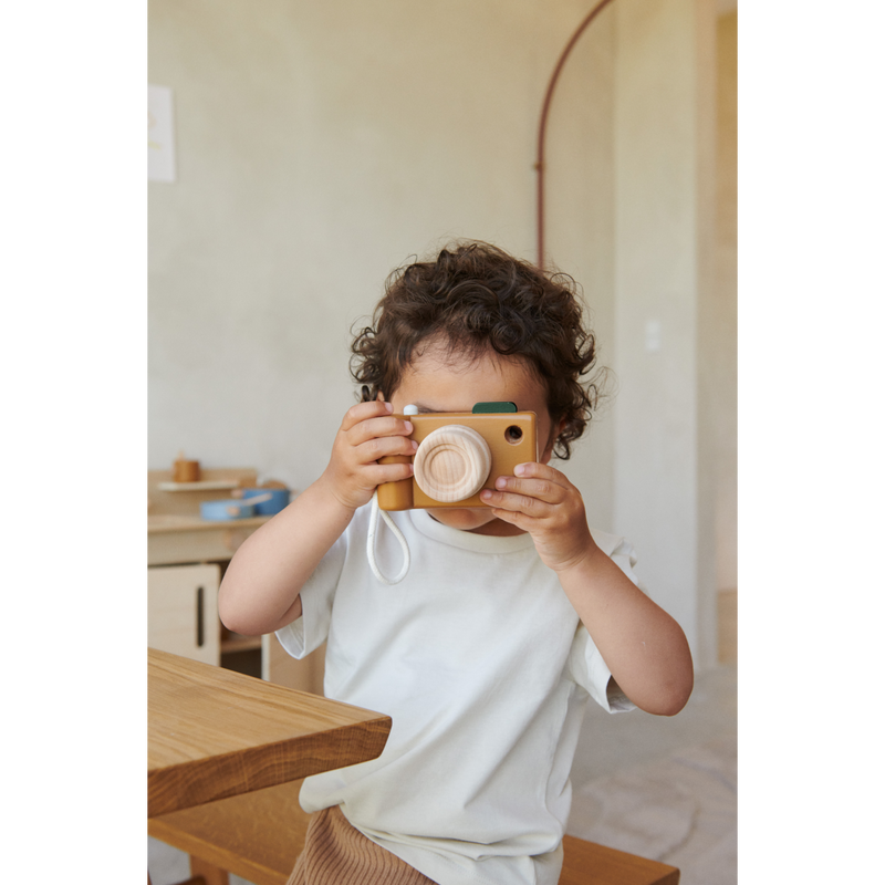 Liewood Michael Camera - Golden caramel multi mix - 