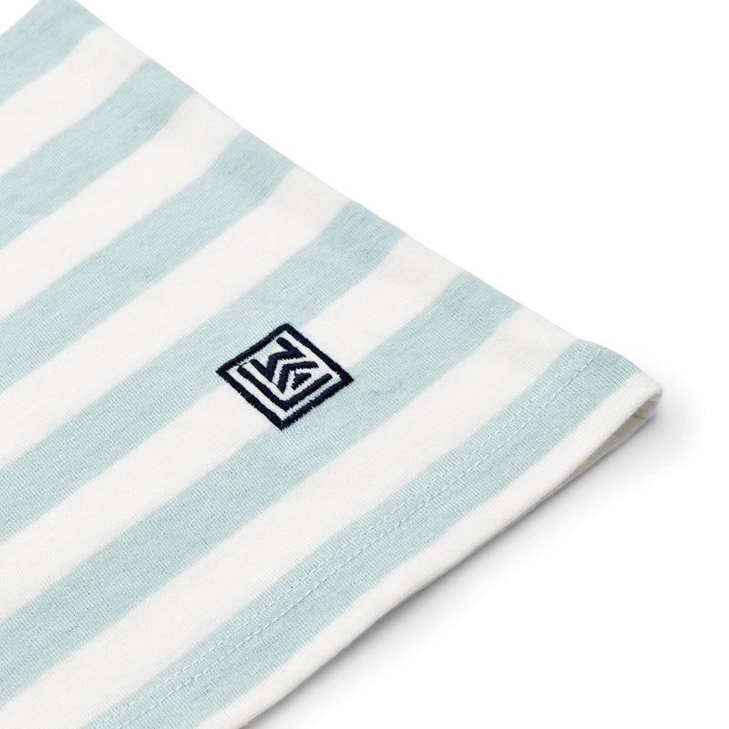 Liewood Apia garngefärbtes T-Shirt ss - Y/D stripe: Sea blue/white - T-shirt
