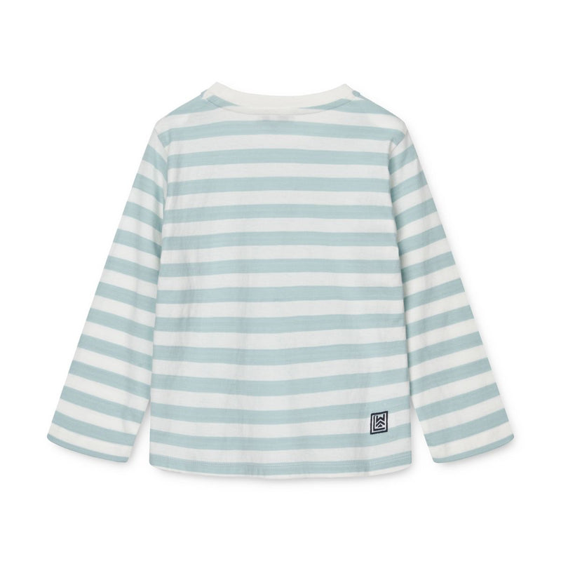 Liewood Apia garngefärbtes T-Shirt ls - Y/D stripe: Sea blue/white - T-shirt