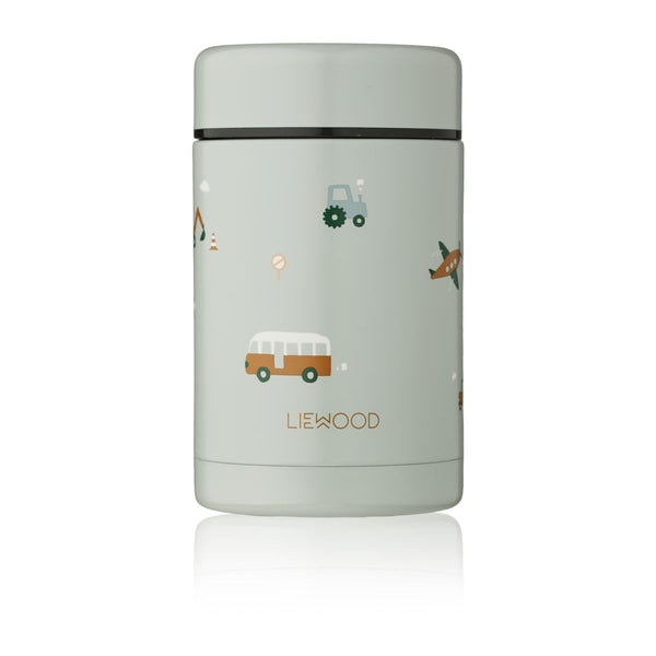 Liewood Bernard Lebensmittelbehälter 500 ml - Vehicles/dove blue mix - Essensbehälter