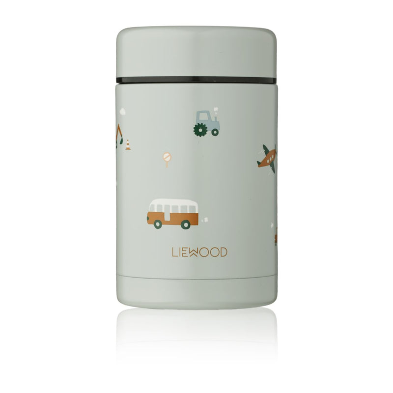 Liewood Bernard Lebensmittelbehälter 500 ml - Vehicles/dove blue mix - Essensbehälter