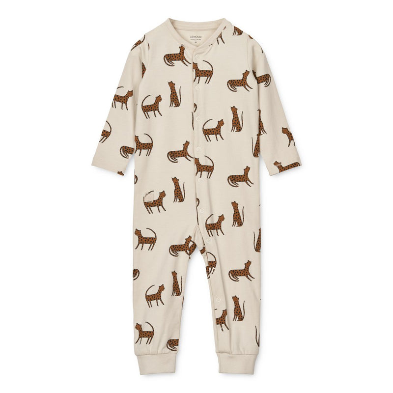 Liewood Birk Pyjama-Jumpsuit - Leopard / Sandy - Pyjama-Jumpsuit