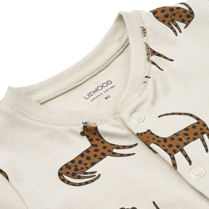 Liewood Birk Pyjama-Jumpsuit - Leopard / Sandy - Pyjama-Jumpsuit