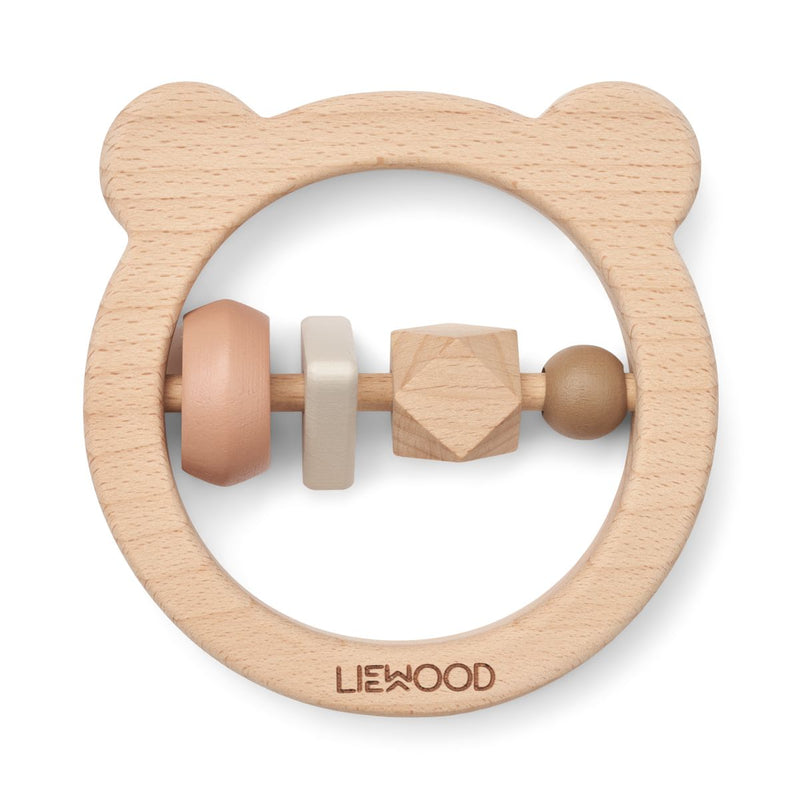 Liewood AVADA BÄRENRASSEL AUS HOLZ - Oat mix - Rassel