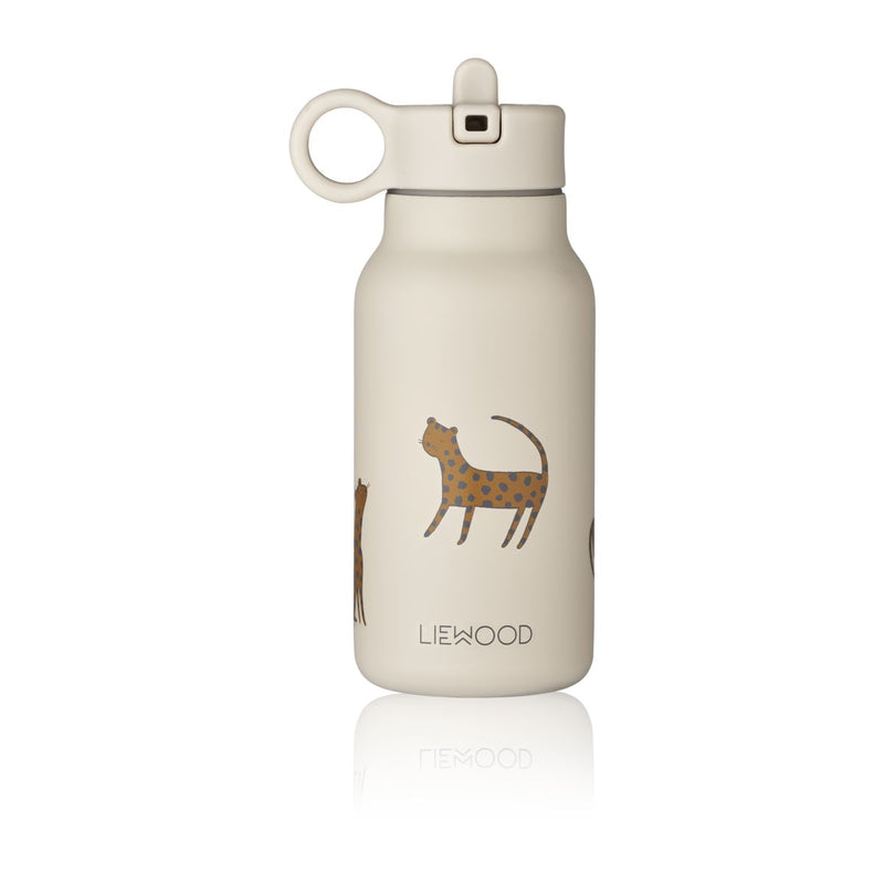 Liewood Falk Wasserflasche Stahl 250 ml - Leopard / Sandy - Wasserflasche