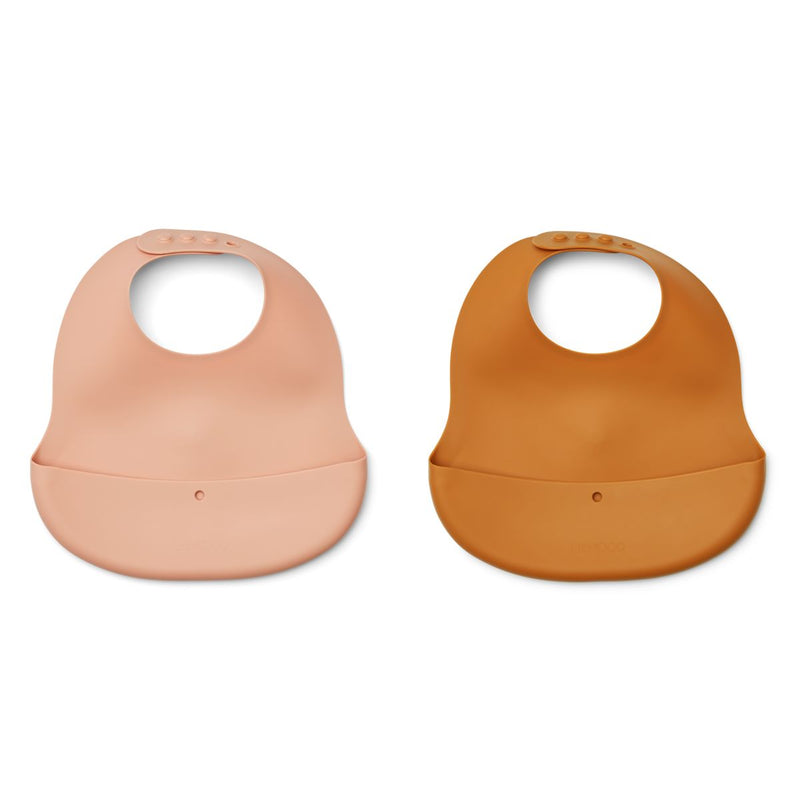 Liewood Ember-Lätzchen, 2er-Pack - Tuscany rose / Mustard - Lätzchen