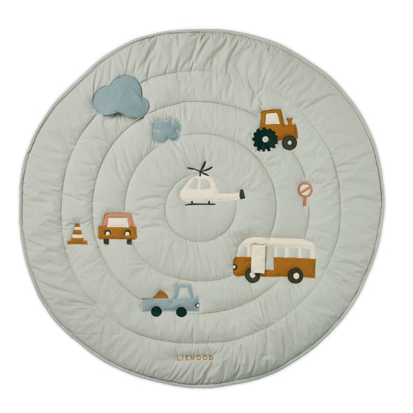 Liewood Gitta Aktivitätsdecke - Vehicles/dove blue mix - Aktivitätsdecke