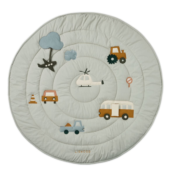 Liewood Gitta Aktivitätsdecke - Vehicles/dove blue mix - Aktivitätsdecke