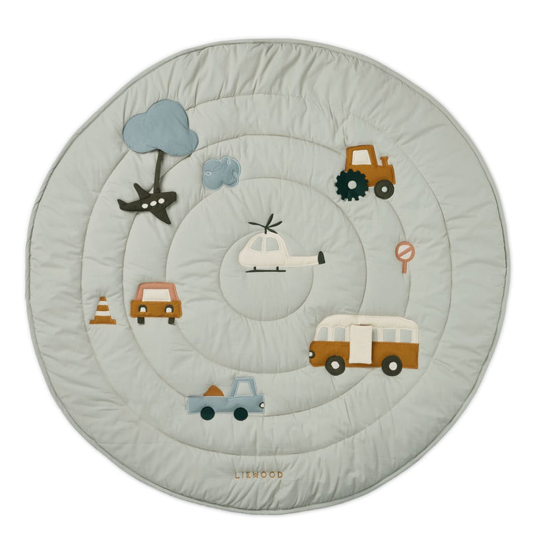 Liewood Gitta Aktivitätsdecke - Vehicles/dove blue mix - Aktivitätsdecke