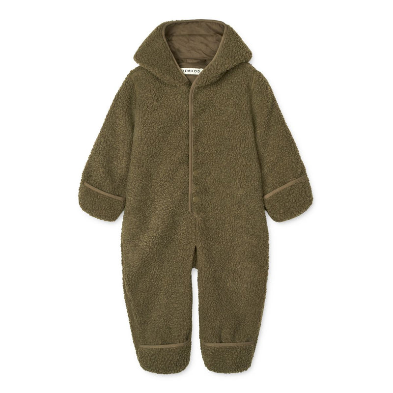 Liewood Fraser Fleece-Jumpsuit für Babys - Khaki - 