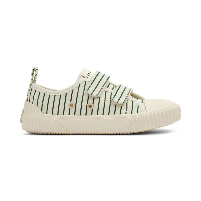 Liewood Kim Canvas-Schuh - Stripe Garden green / Creme de la creme - Sneakers