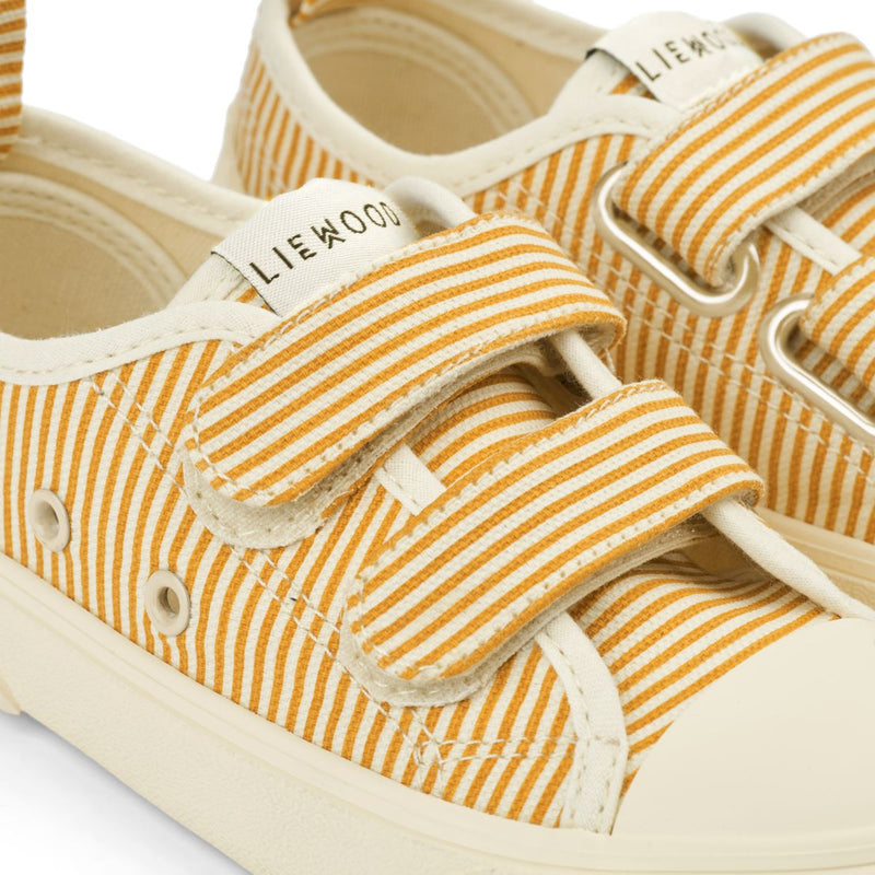 Liewood Kim Canvas-Schuh - Stripe yellow mellow / Creme  de la creme - Sneakers