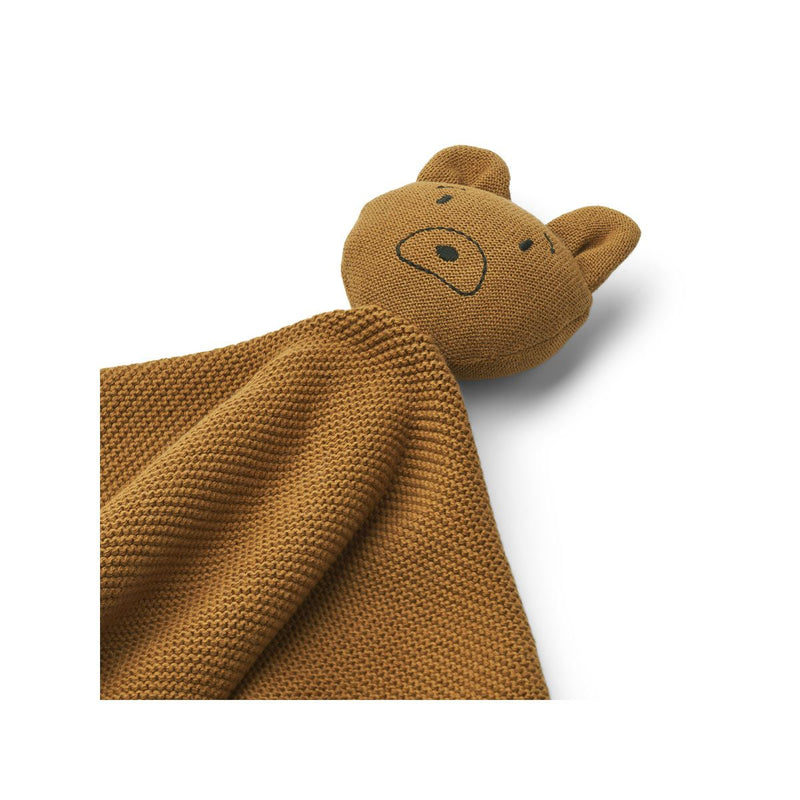 Liewood Milo gestricktes Kuscheltuch - Mr bear golden caramel - Kuscheltuch
