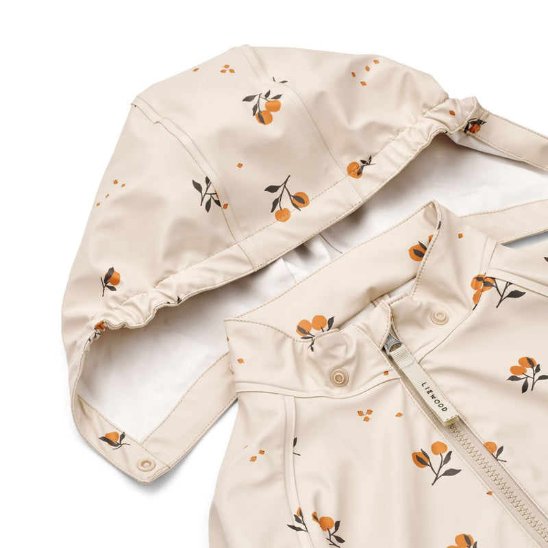 Liewood Moby Regenbekleidungsset mit Aufdruck - Peach / Sandy - Satz