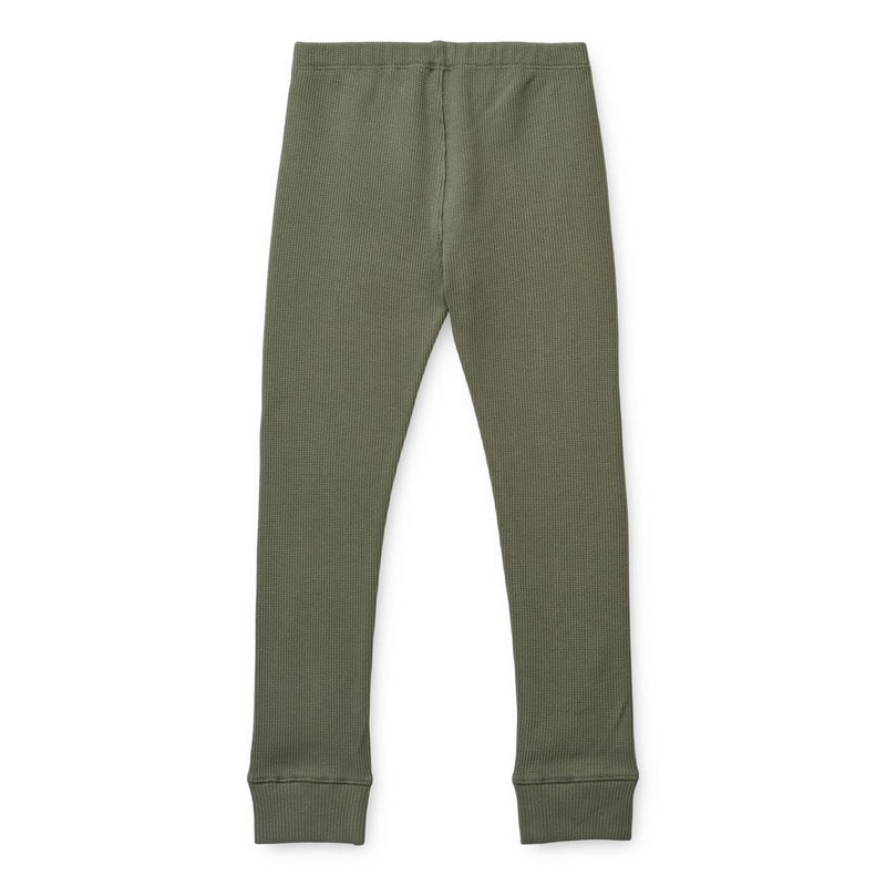 Liewood Croydon Pyjama mit Waffelmuster - Faune green - Pyjama-Set