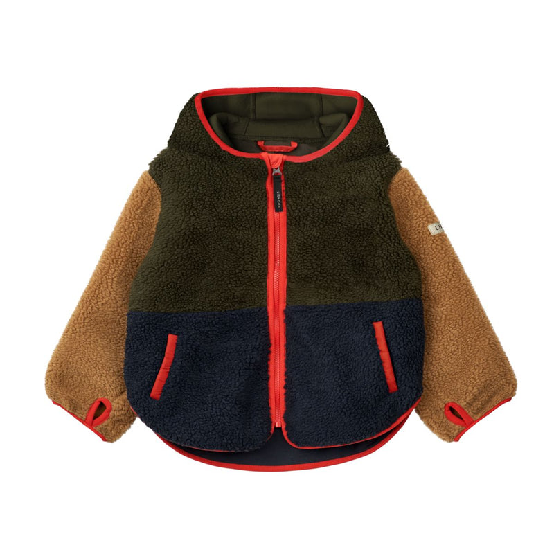 Liewood Mara Fleecejacke mit Ohren - Army brown multi mix - Jacke