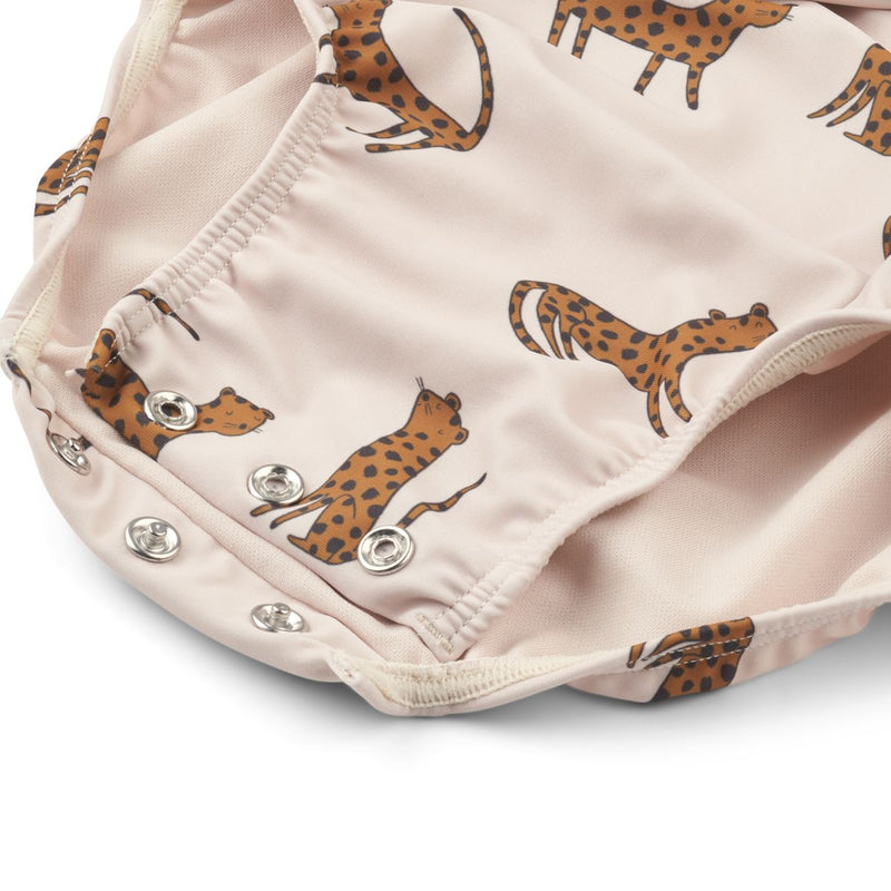 Liewood Maxime Baby-Badeanzug - Leopard / Sandy - Badeanzug