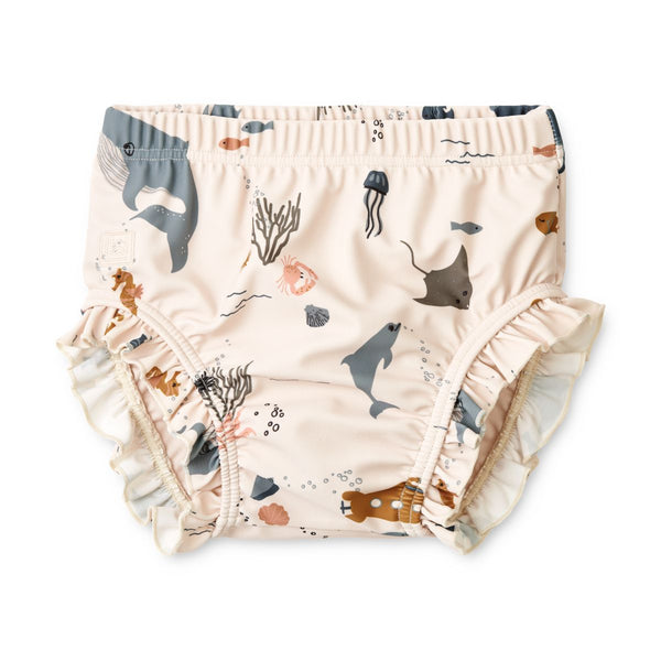 Liewood Mila Baby Badehose - Sea creature / Sandy - Badehose