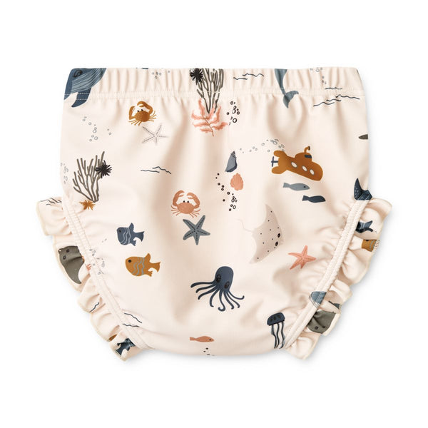 Liewood Mila Baby Badehose - Sea creature / Sandy - Badehose