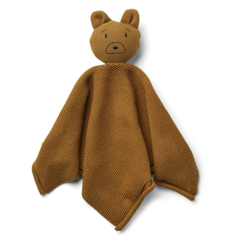 Liewood Milo gestricktes Kuscheltuch - Mr bear golden caramel - Kuscheltuch