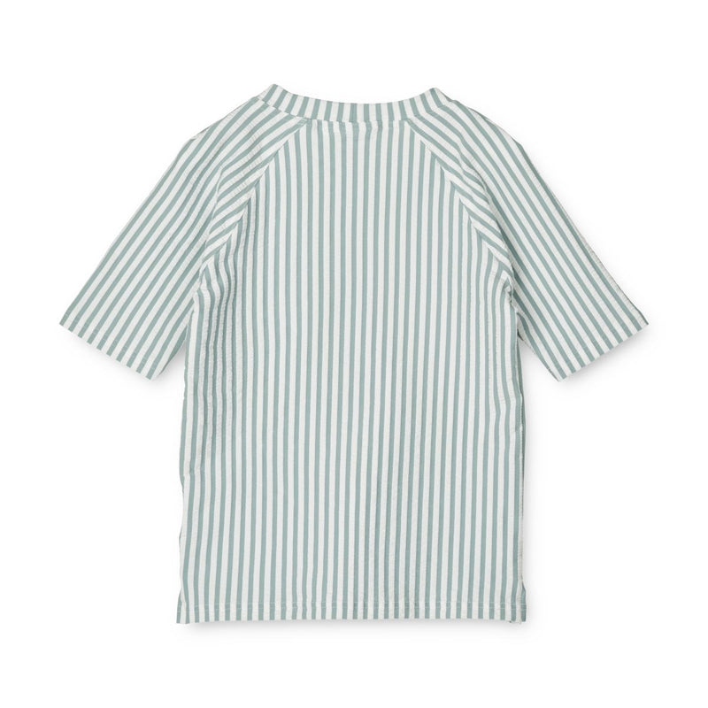 Liewood Noah Schwimm-T-Shirt - Y/D stripe: Sea blue/white - Schwimm-T-Shirt