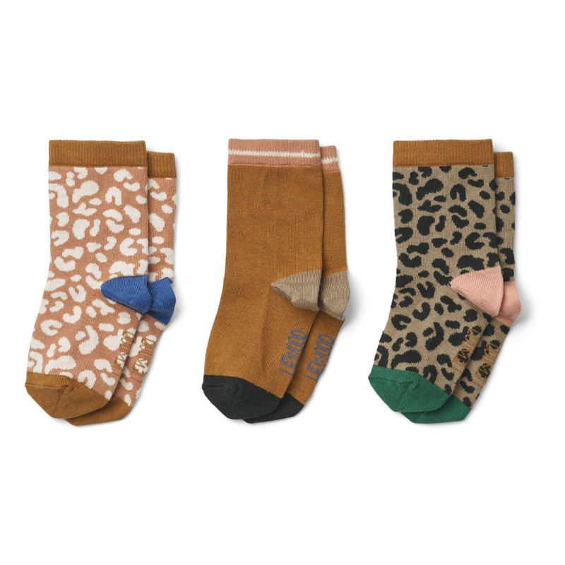 Liewood Silas Baumwoll Socken 3er Pack - Leo / multi mix - Socken/Strümpfe