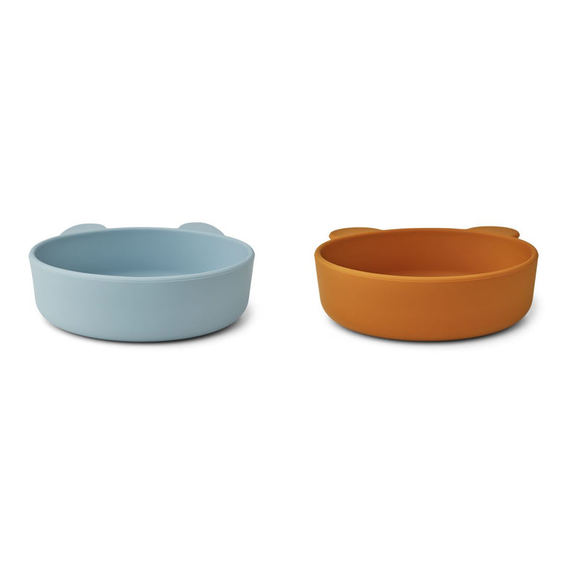 Liewood Vanessa Schüssel 2er Pack - Sea blue mustard mix - Schalen