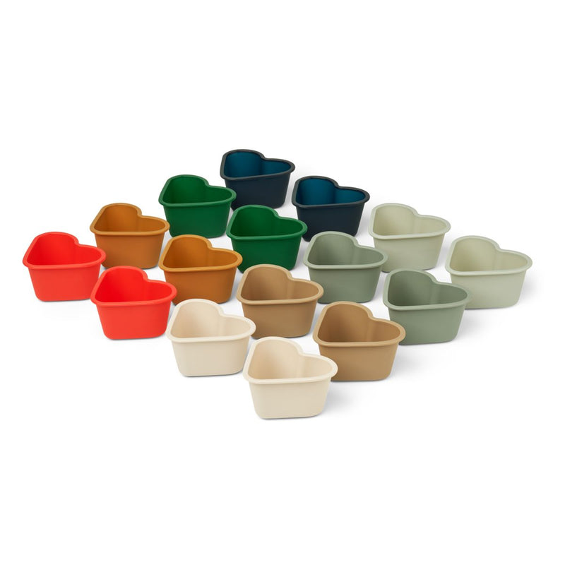 Liewood Tilo Cup Kuchenformen 16er-Pack - Heart / holiday multi mix - Backen