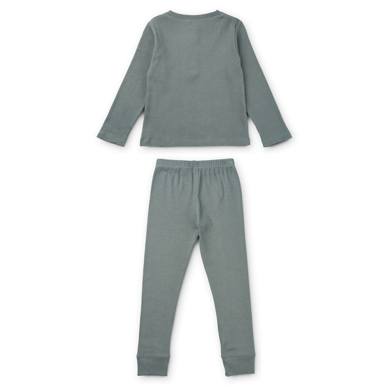 Liewood Wilhelm Pyjama-Set - Blue fog - Pyjama-Set