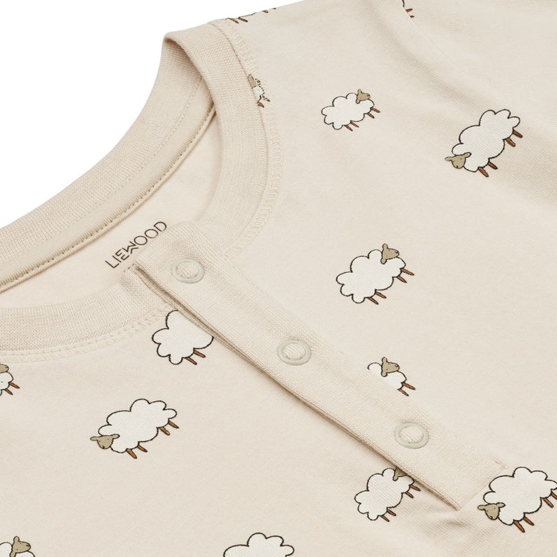 Liewood Wilhelm Pyjama-Set - Sheep / Sandy - Pyjama-Set