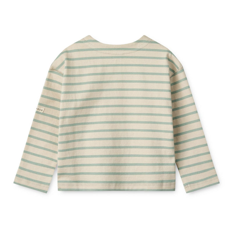 Liewood Farah Sweatshirt mit Streifen - Y/D Stripe Ice blue / Sandy - Sweatshirts