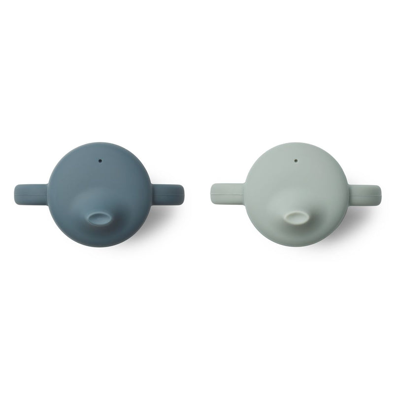 Liewood Neil Becher 2 pack - Whale blue / Dove blue mix - CUP