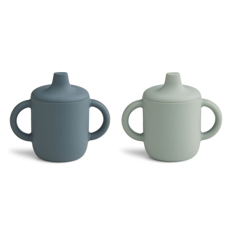 Liewood Neil Becher 2 pack - Whale blue / Dove blue mix - CUP